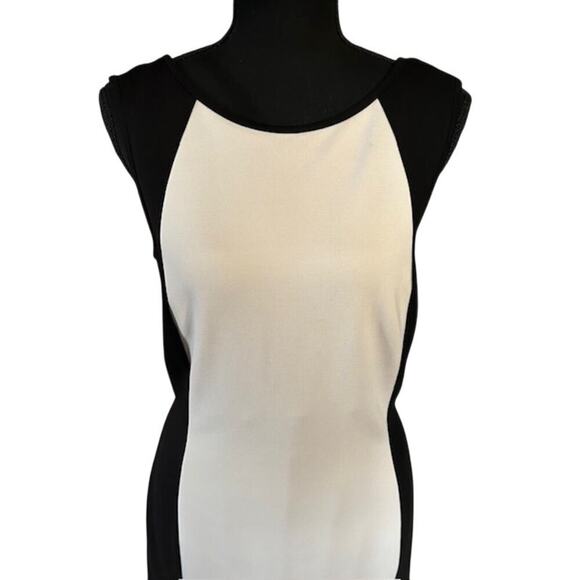 Next Chic Black & White Colorblock Bodycon Dress size 14 - Picture 2 of 8